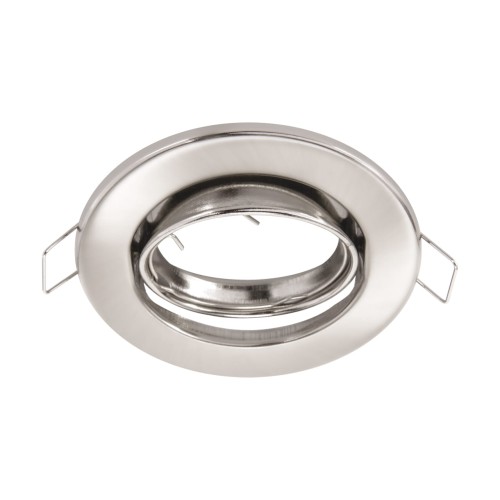 Oczko sufitowe LED okrągłe BONO C CHROME 03974 Struhm Ideus GU10 wpuszczane do zabudowy sufitu podwieszanego lampa oprawa chrom srebrna