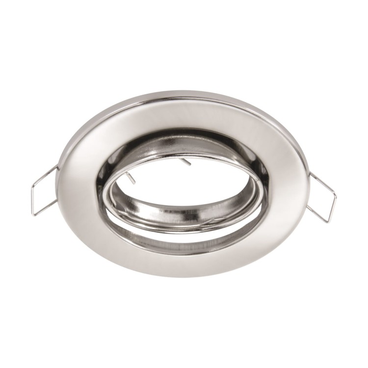 Oczko sufitowe LED okrągłe BONO C CHROME 03974 Struhm Ideus GU10 wpuszczane do zabudowy sufitu podwieszanego lampa oprawa chrom srebrna