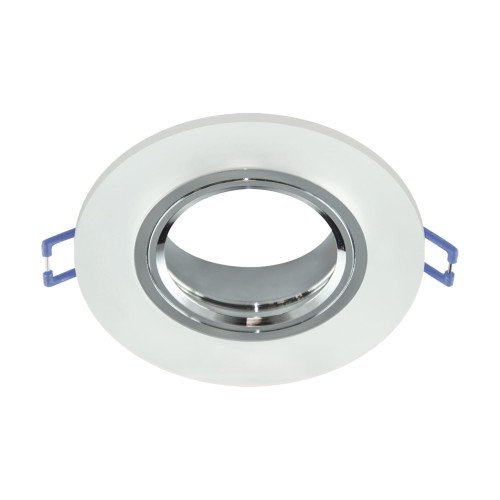 Oczko sufitowe LED okrągłe SELENA C FROSTED 03597 Struhm Ideus szklane wpuszczane do zabudowy sufitu podwieszanego lampa oprawa mrożone szkło chrom