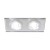 Oczko sufitowe LED prostokątne STAN L CHROME 03095 Struhm Ideus 2x GU10 szklane wpuszczane do zabudowy sufitu podwieszanego lampa oprawa przezroczysty przezroczyste szkło chrom