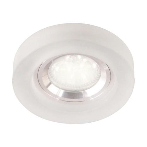 Oczko sufitowe LED okrągłe SMD LED ADEL LED C CHROME CW 03183 Struhm Ideus szklane wpuszczane do zabudowy sufitu podwieszanego lampa oprawa mrożone szkło chrom