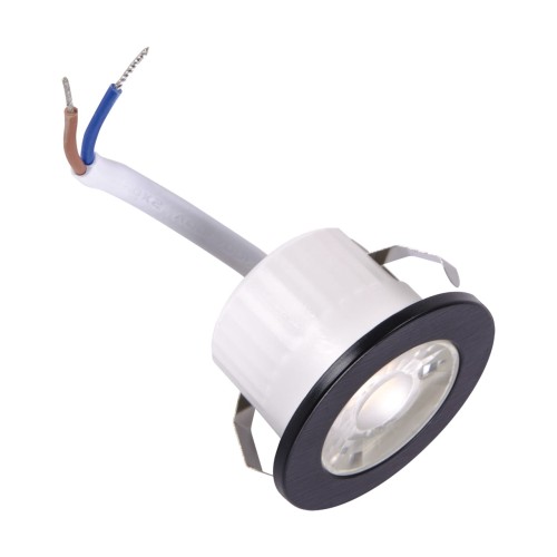 Oczko sufitowe LED okrągłe SMD LED FIN LED C 3W BLACK NW 03873 Struhm Ideus 4100K IP44 wpuszczane do zabudowy sufitu podwieszanego lampa oprawa barwa dzienna neutralna czarne czarna czarny