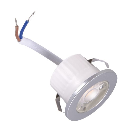 Oczko sufitowe LED okrągłe SMD LED FIN LED C 3W SILVER NW 03871 Struhm Ideus 4100K IP44 wpuszczane do zabudowy sufitu podwieszanego lampa oprawa barwa dzienna neutralna srebrne srebrna srebrny