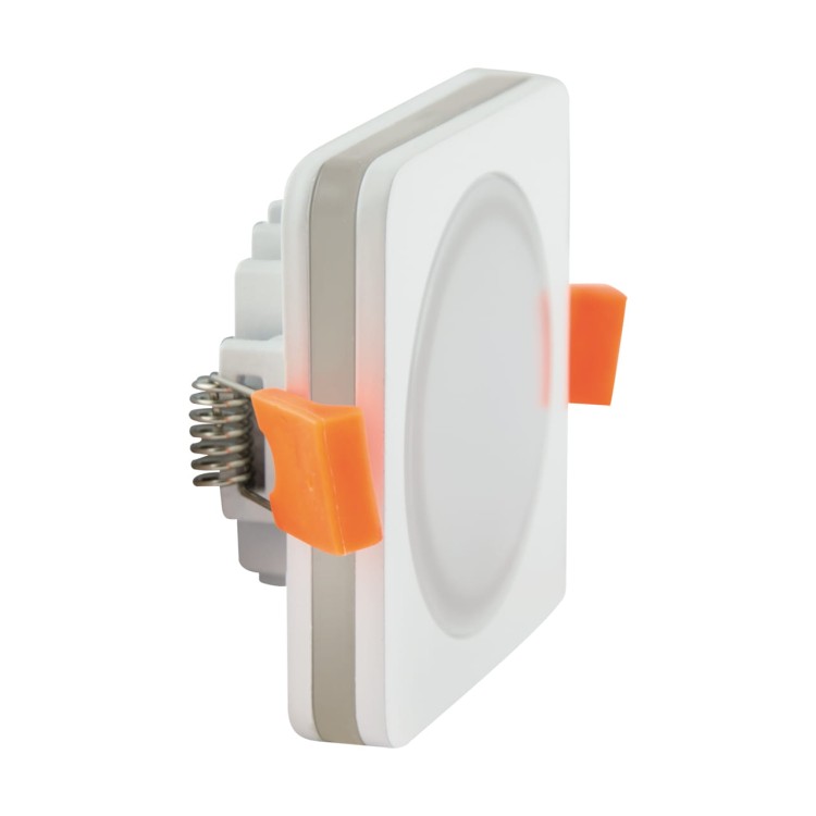 Oczko sufitowe LED kwadratowe SMD LED GOTI LED D WHITE 5W NW 03084 Struhm Ideus 4000K wpuszczane do zabudowy sufitu podwieszanego lampa oprawa barwa dzienna neutralna białe biała biały