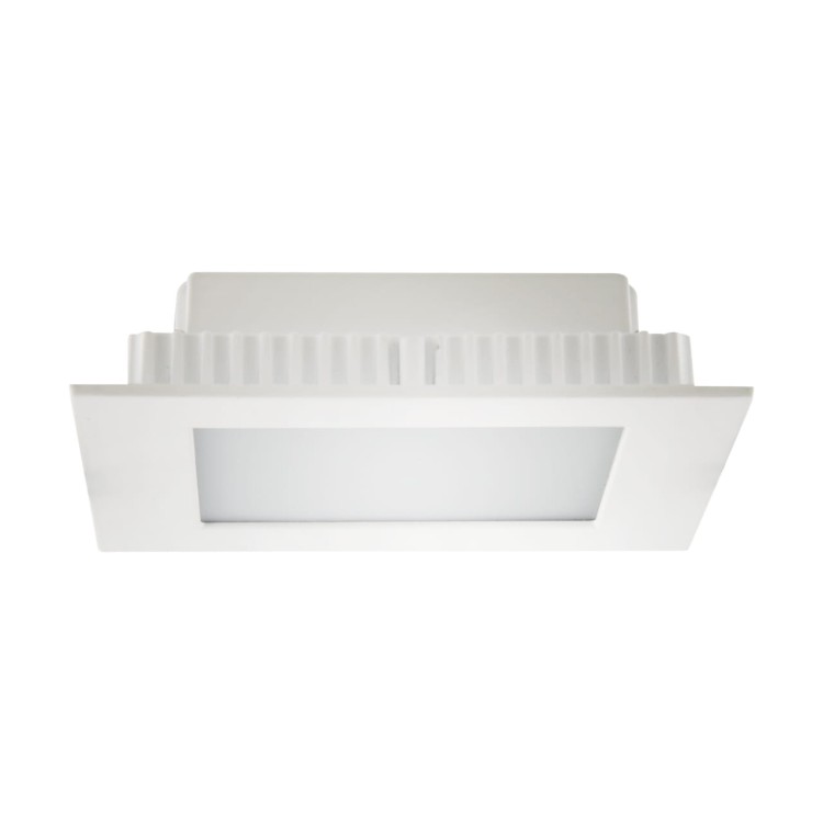 Sufitowa oprawa downlight LED kwadratowa SMD LED MILTON LED D 12W WHITE WW 02126 Struhm Ideus wpuszczane do zabudowy sufitu podwieszanego lampa oprawa barwa ciepła ciepłobiała biała białe biały