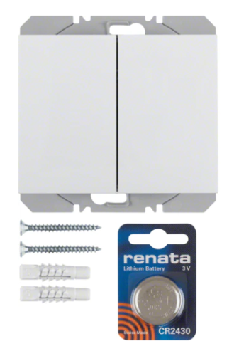 K.1 KNX RF quicklink Przycisk radiowy 2-kr płaski biały 85656279 HAGER BERKER