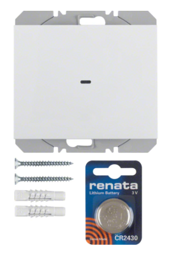 K.1 KNX RF quicklink Przycisk radiowy 1-kr płaski biały 85655279 HAGER BERKER
