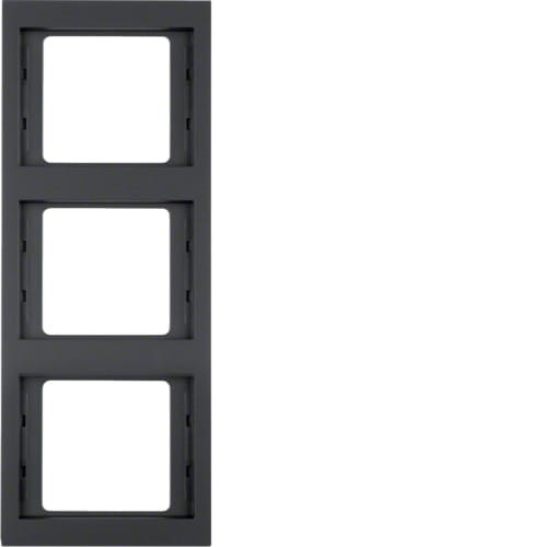 K.1 Ramka 3-krotna pionowa, antracyt mat, lakierowany 13337006 HAGER BERKER