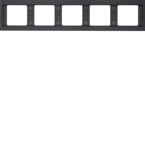 K.1 Ramka 5-krotna pozioma, antracyt mat, lakierowany 13937006 HAGER BERKER