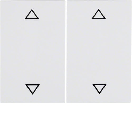 K.1 Klawisze nadr. symb. "strzałki" do łącznika 2-klawiszowego biały 14357209 HAGER BERKER