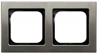 Ramka podwójna metalowa Stal Inox R-2RM/37 Sonata OSPEL 2-podwójna