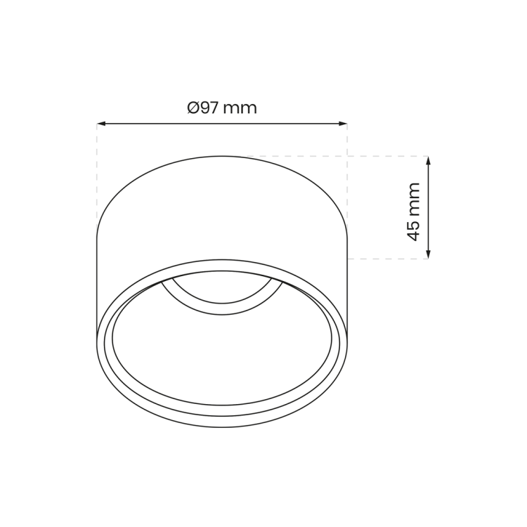 Oprawa Podtynkowa Bali Round White ML0053 Milagro
