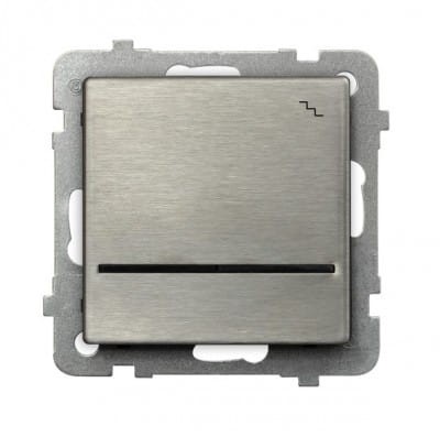 Łącznik schodowy z podświetleniem Stal Inox ŁP-3RMS/m/37 Sonata OSPEL Wyłącznik metalowy