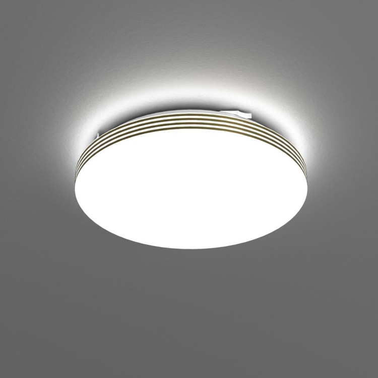 Plafoniera Plafon BEVER 10W LED 260mm ML0250 Milagro IP44 do łazienki salonu sypialni korytarza jadalni oprawa lampa sufitowa nowoczesna oświetleniowa złoty złota barwa neutralna biała dzienna Inspiracje Premium