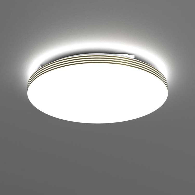 Plafoniera Plafon BEVER 16W LED 330mm ML0251 Milagro IP44 do łazienki salonu sypialni korytarza jadalni oprawa lampa sufitowa nowoczesna oświetleniowa złoty złota barwa neutralna biała dzienna Inspiracje Premium
