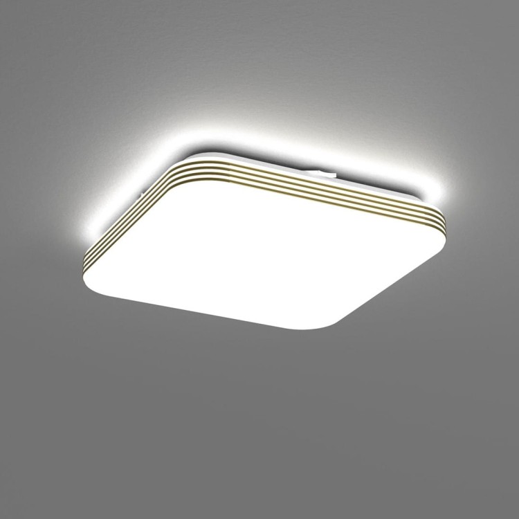Plafoniera Plafon DABAR 11W LED ML0252 Milagro IP44 do łazienki sypialni korytarza jadalni oprawa lampa sufitowa nowoczesna oświetleniowa złota złoty barwa neutralna biała dzienna Inspiracje Premium