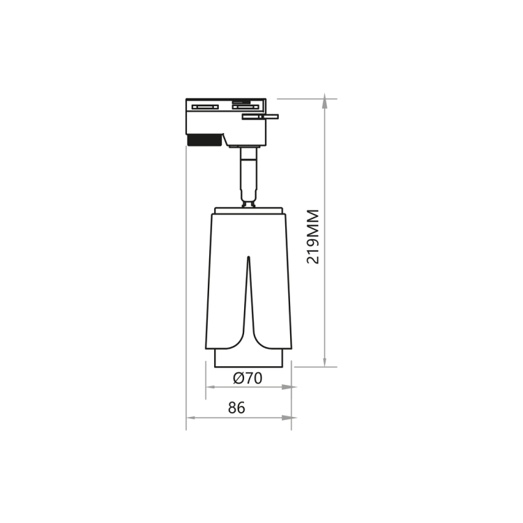 FLOWER WHITE CHROME TRACK 1xGU10 ML0271 Milagro