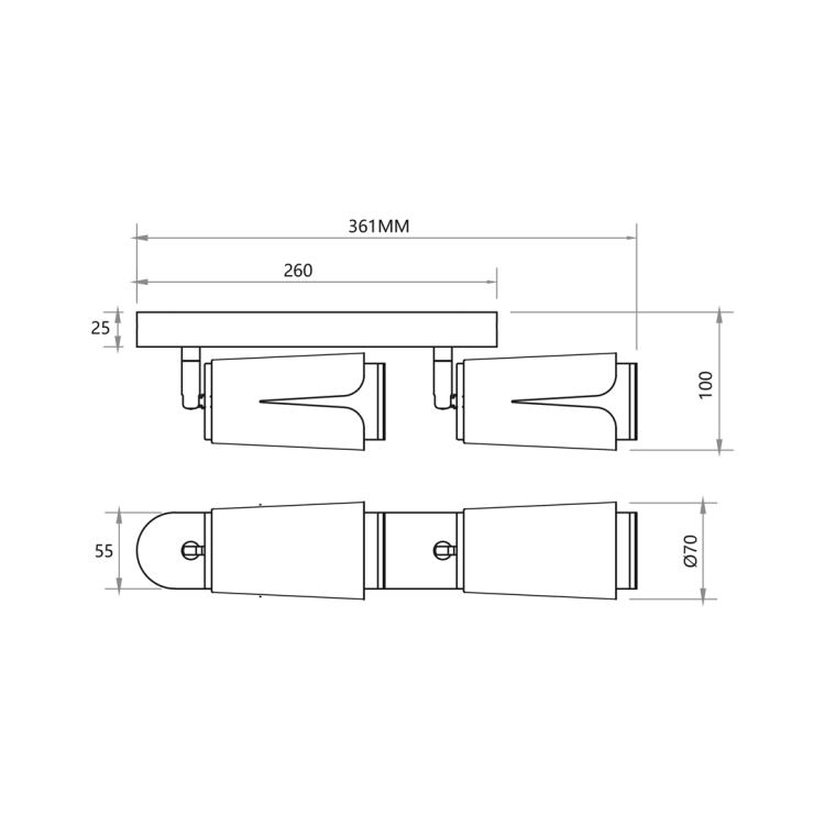 FLOWER WHITE CHROME SPOT 2xGU10 ML0273 Milagro