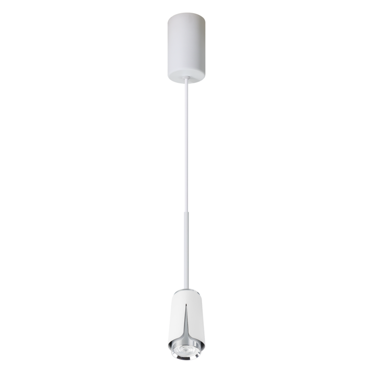 FLOWER WHITE CHROME LAMPA WISZĄCA 1xGU10 ML0275 Milagro