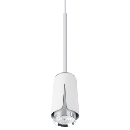 FLOWER WHITE CHROME LAMPA WISZĄCA 1xGU10 ML0275 Milagro
