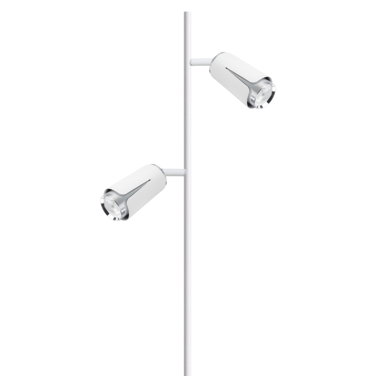 FLOWER WHITE CHROME LAMPA PODŁOGOWA 1xGU10 ML0277 Milagro