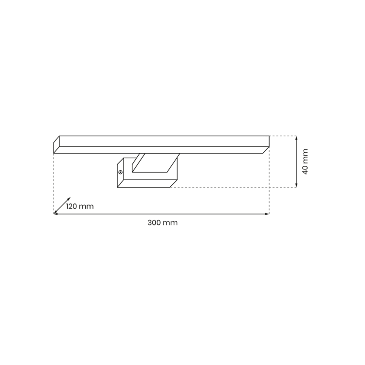 Kinkiet SHINE CHROME 30cm 7W LED ML029 Milagro
