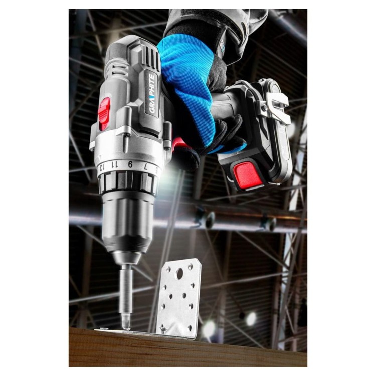 Wiertarko-wkrętarka akumulatorowa Energy+ 18V Li-Ion uchwyt 0,8-10mm 0-1250min-1 58G000 Graphite