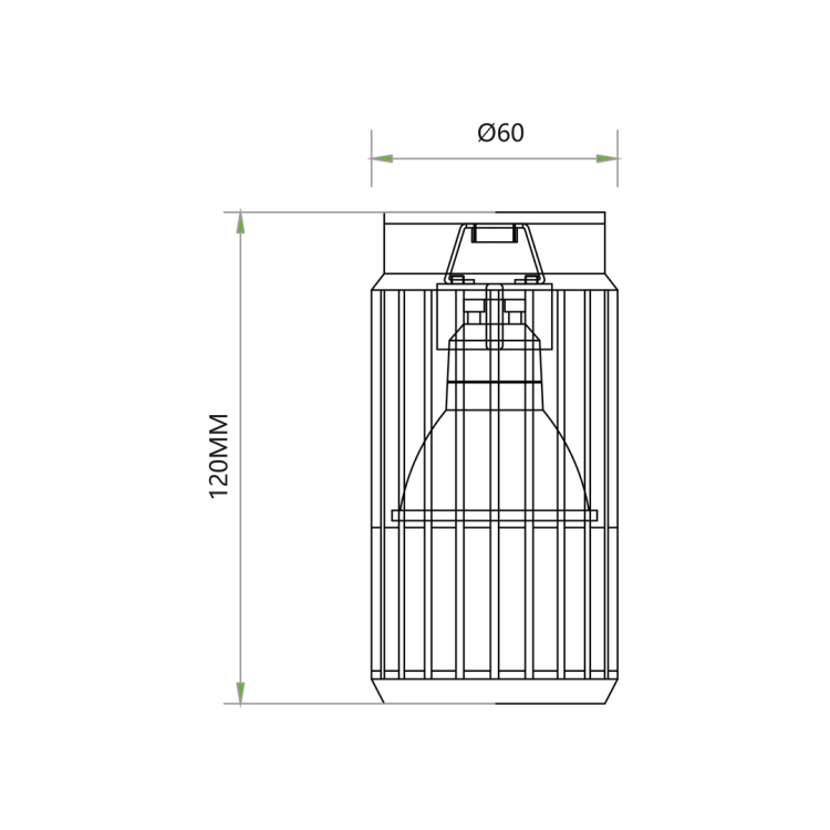 VERTICAL WHITE DOWNLIGHT 1xGU10 ML0302 Milagro
