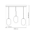 Lampa wisząca ALIAS GOLD 3xE14 ML0316 Milagro