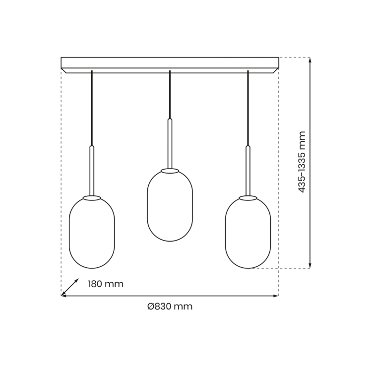 Lampa wisząca ALIAS GOLD 3xE14 ML0316 Milagro