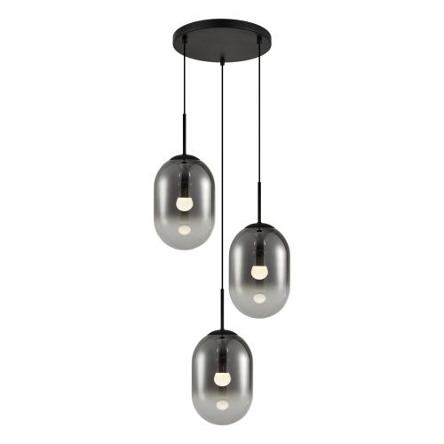 Lampa wisząca ALIAS BLACK 3xE14 koło ML0320 Milagro