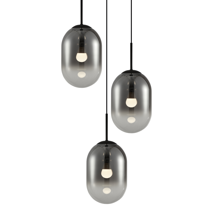 Lampa wisząca ALIAS BLACK 3xE14 koło ML0320 Milagro