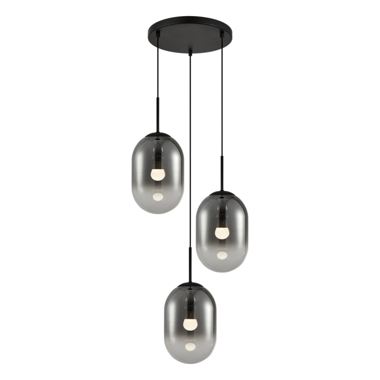 Lampa wisząca ALIAS BLACK 3xE14 koło ML0320 Milagro
