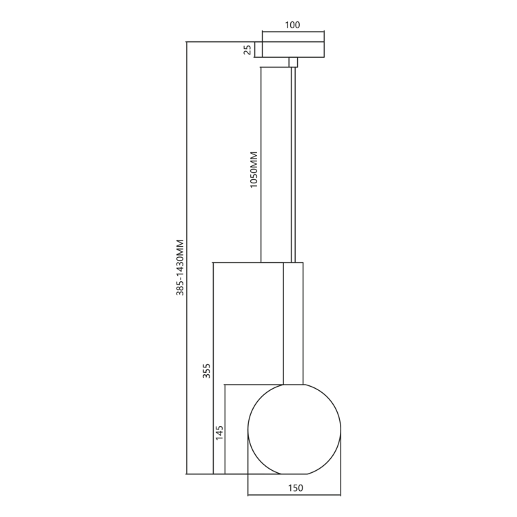 Lampa wisząca NIKO GOLD 1xG9 fi 150 ML0330 Milagro