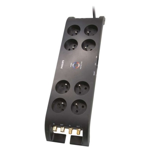 Listwa zasilająca przeciwprzepięciowa P54050 Philips 8 gniazd 3m czarna