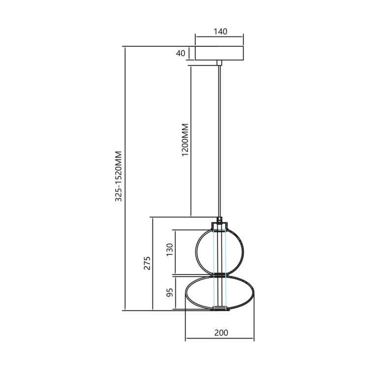 Lampa wisząca DAPHNE AMBER 12W ML0345 Milagro