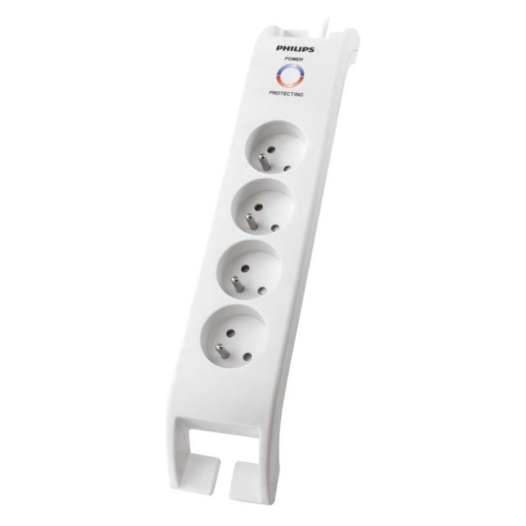 Listwa zasilająca przeciwprzepięciowa P54010 Philips 4 gniazd 2m biała