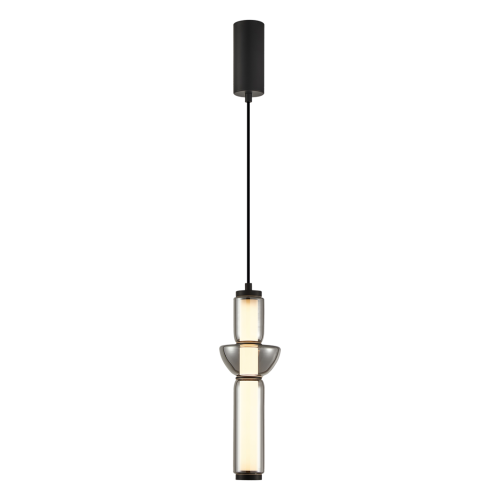 Lampa sufitowa wisząca Industrialna Loft CAMPO 19W LED ML0356 Milagro 3000K nowoczesna oprawa oświetleniowa szkło szklana żyrandol czarny czarna zwis Inspiracje Premium