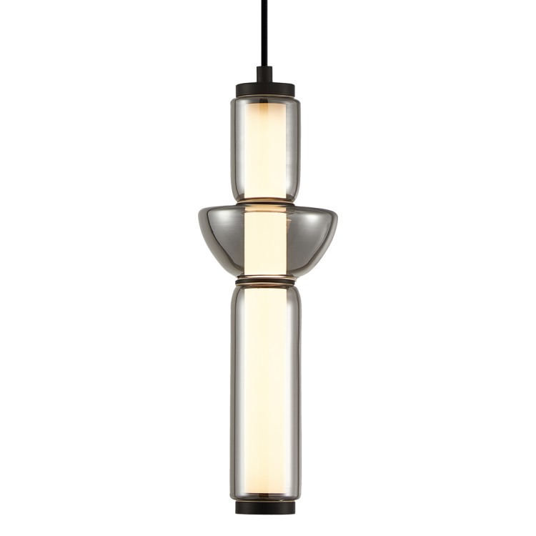 Lampa sufitowa wisząca Industrialna Loft CAMPO 19W LED ML0356 Milagro 3000K nowoczesna oprawa oświetleniowa szkło szklana żyrandol czarny czarna zwis Inspiracje Premium