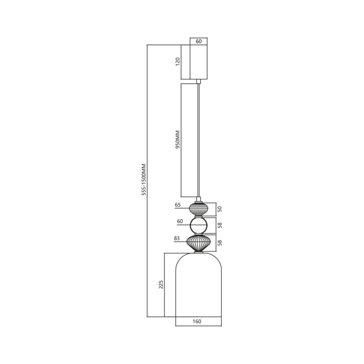 Lampa wisząca ARTE 12W LED śr. 16cm czarna ML0358 Milagro