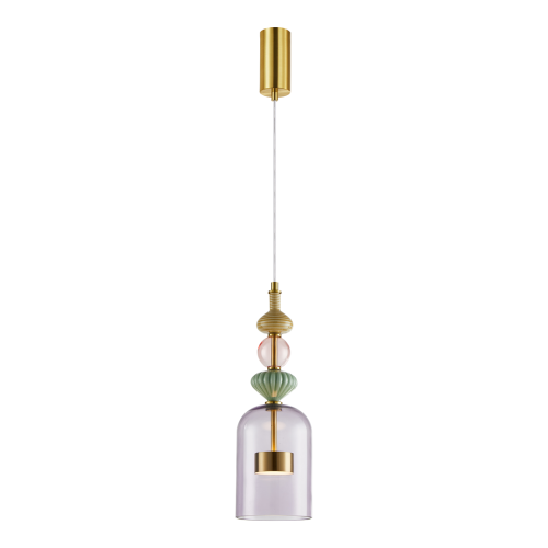Lampa wisząca ARTE 12W LED śr. 13cm mosiądz ML0359 Milagro