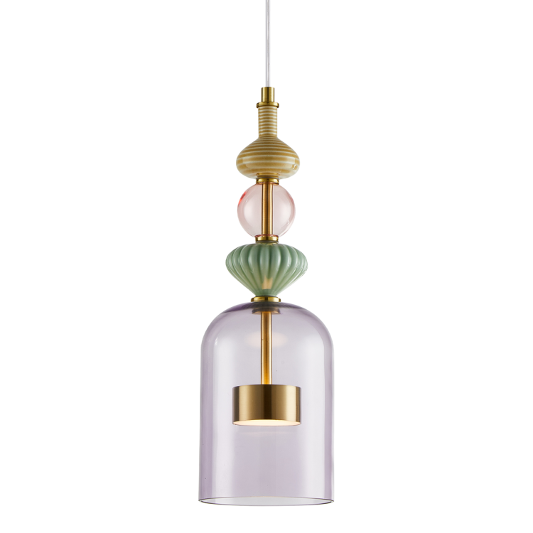 Lampa wisząca ARTE 12W LED śr. 13cm mosiądz ML0359 Milagro