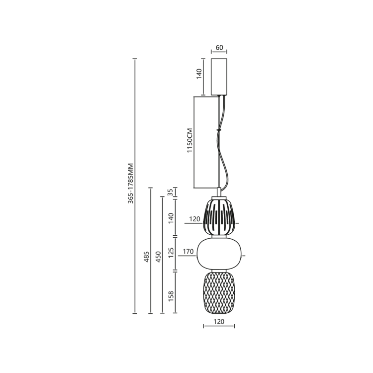 Lampa wisząca CARO SMOKED 28W LED ML0364 Milagro