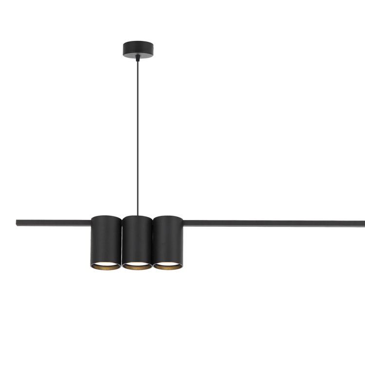 Lampa sufitowa wisząca listwa Industrialna Loft GENESIS BLACK 5xGU10 ML0367 Milagro 100cm nowoczesna oprawa oświetleniowa metal czarny czarna zwis Inspiracje Premium