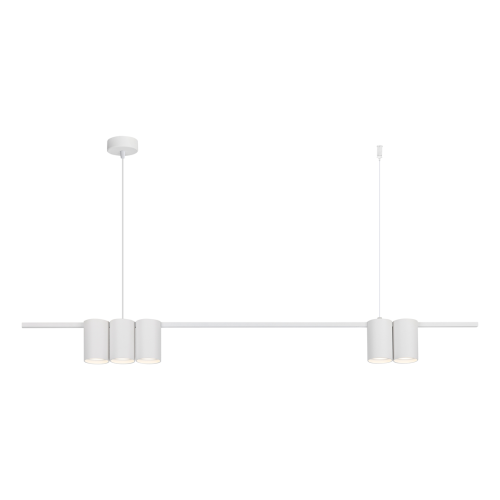 Lampa sufitowa wisząca listwa Industrialna Loft GENESIS WHITE 5xGU10 ML0368 Milagro 100cm nowoczesna oprawa oświetleniowa metal biały biała zwis Inspiracje Premium
