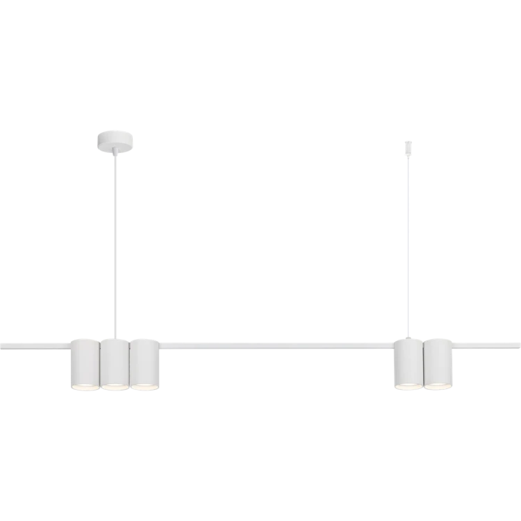 Lampa sufitowa wisząca listwa Industrialna Loft GENESIS WHITE 5xGU10 ML0368 Milagro 100cm nowoczesna oprawa oświetleniowa metal biały biała zwis Inspiracje Premium