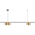 Lampa sufitowa wisząca listwa Industrialna Loft GENESIS BLACK GOLD 5xGU10 ML0369 Milagro 100cm nowoczesna oprawa oświetleniowa metal czarny czarna złoty czarno złota zwis Inspiracje Premium