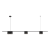 Lampa sufitowa wisząca listwa Industrialna Loft GENESIS BLACK 7xGU10 ML0370 Milagro 150cm nowoczesna oprawa oświetleniowa metal czarny czarna zwis Inspiracje Premium