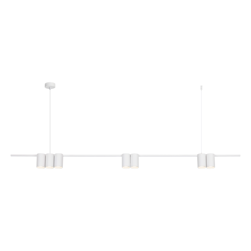 Lampa sufitowa wisząca listwa Industrialna Loft GENESIS WHITE 7xGU10 ML0371 Milagro 150cm nowoczesna oprawa oświetleniowa metal biały biała zwis Inspiracje Premium