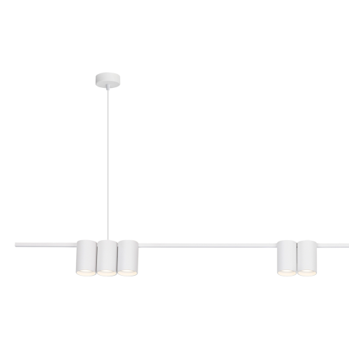 Lampa sufitowa wisząca listwa Industrialna Loft GENESIS WHITE 7xGU10 ML0371 Milagro 150cm nowoczesna oprawa oświetleniowa metal biały biała zwis Inspiracje Premium